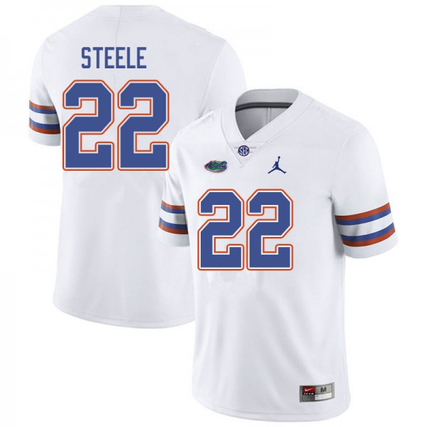 Jordan Brand Men #22 Chris Steele Florida Gators College Football Jersey White